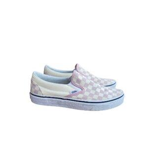 Vans Checkerboard Old Skool Sk8 Skate Classic Pink Cream Slip On Slipper Women 8